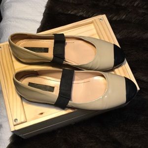 Hand made Italian patent leather ballet flats